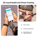 AcclaFit Smart Watch for Men Women Answer/Make Call, 1.85" Smartwatch, Fitness Watch with Heart Rate Blood Pressure Sleep Monitor, IP68 Waterproof Step Counter Compatible with Android IOS Orange