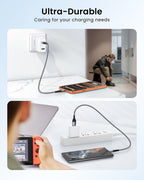 ZKAPOR Short USB C Cable 30CM, Type C Charger Cable 3A Fast Charging USB C
