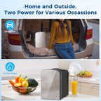 Antarctic Star Compact Refrigerator, Portable Mini Fridge, Skin Care 4L Capacity/6 Cans, for Bedroom, Car, Office & Dorm, Small Cooler for Cosmetics, Beverage and Food, White