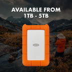 LaCie 5TB Rugged Portable Hard Drive | USB-C (STFR5000800)