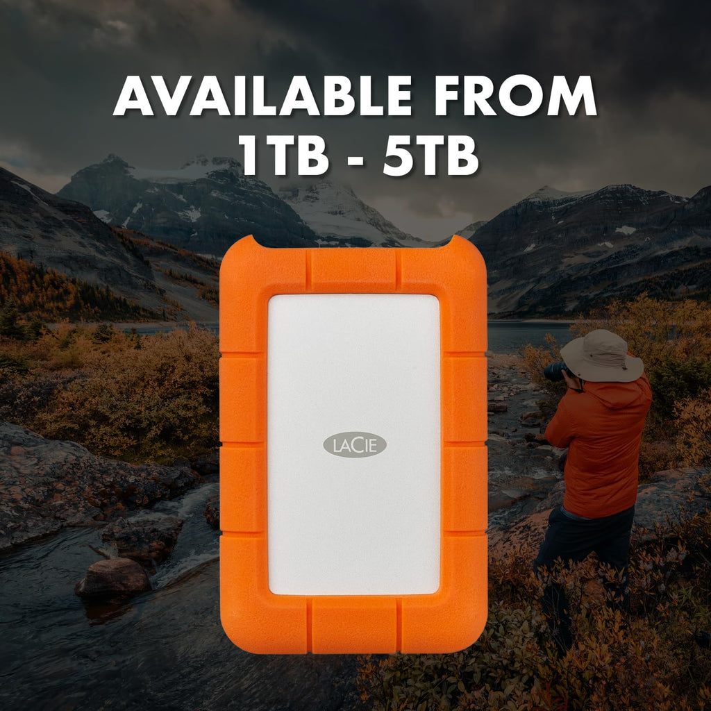 LaCie 5TB Rugged Portable Hard Drive | USB-C (STFR5000800)