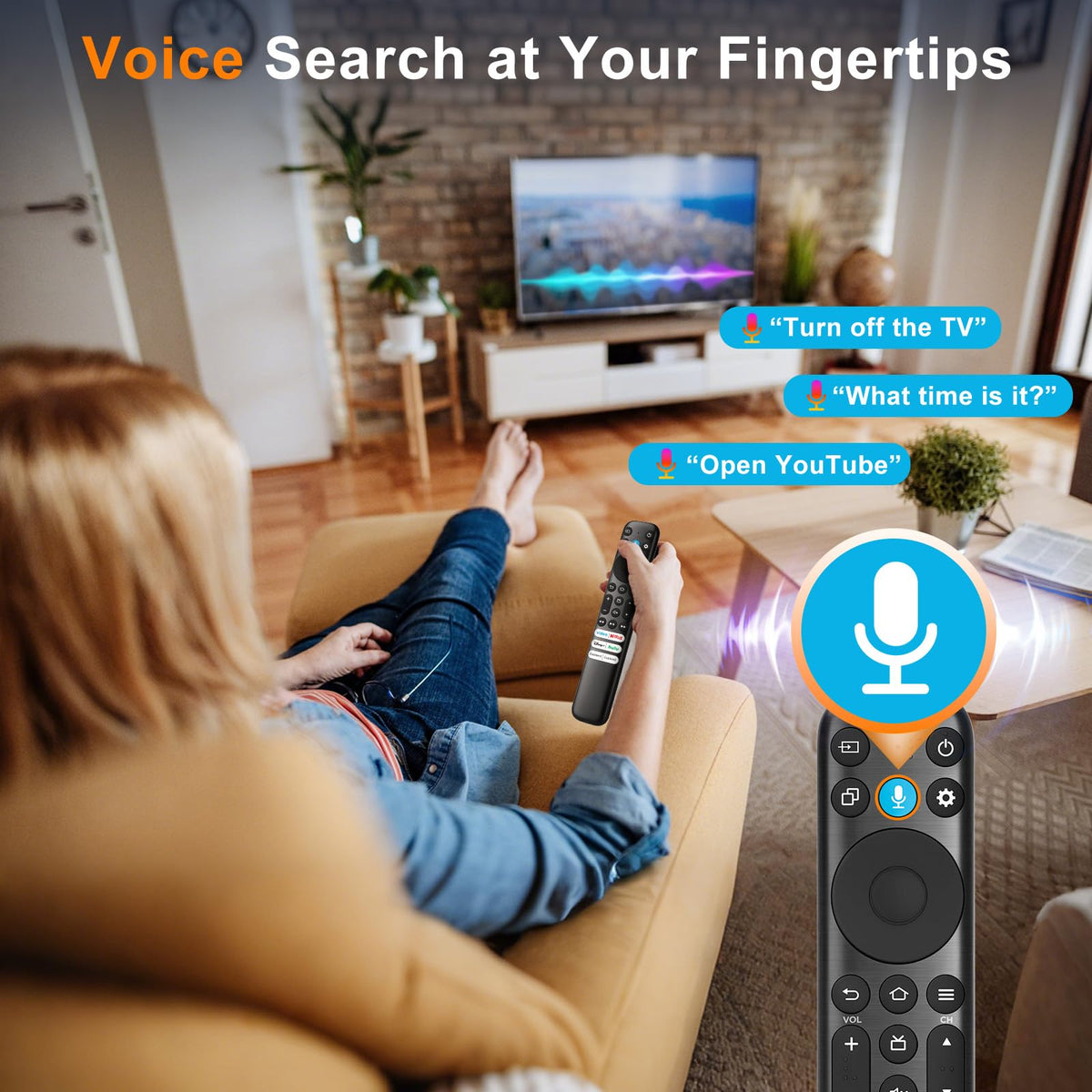 Only for TCL Google TV Remote Control Replacement, Responsive, No Setup