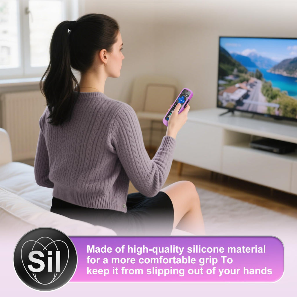 for Roku-Remote-Cover,Glow in The Dark Silicone Protective Case