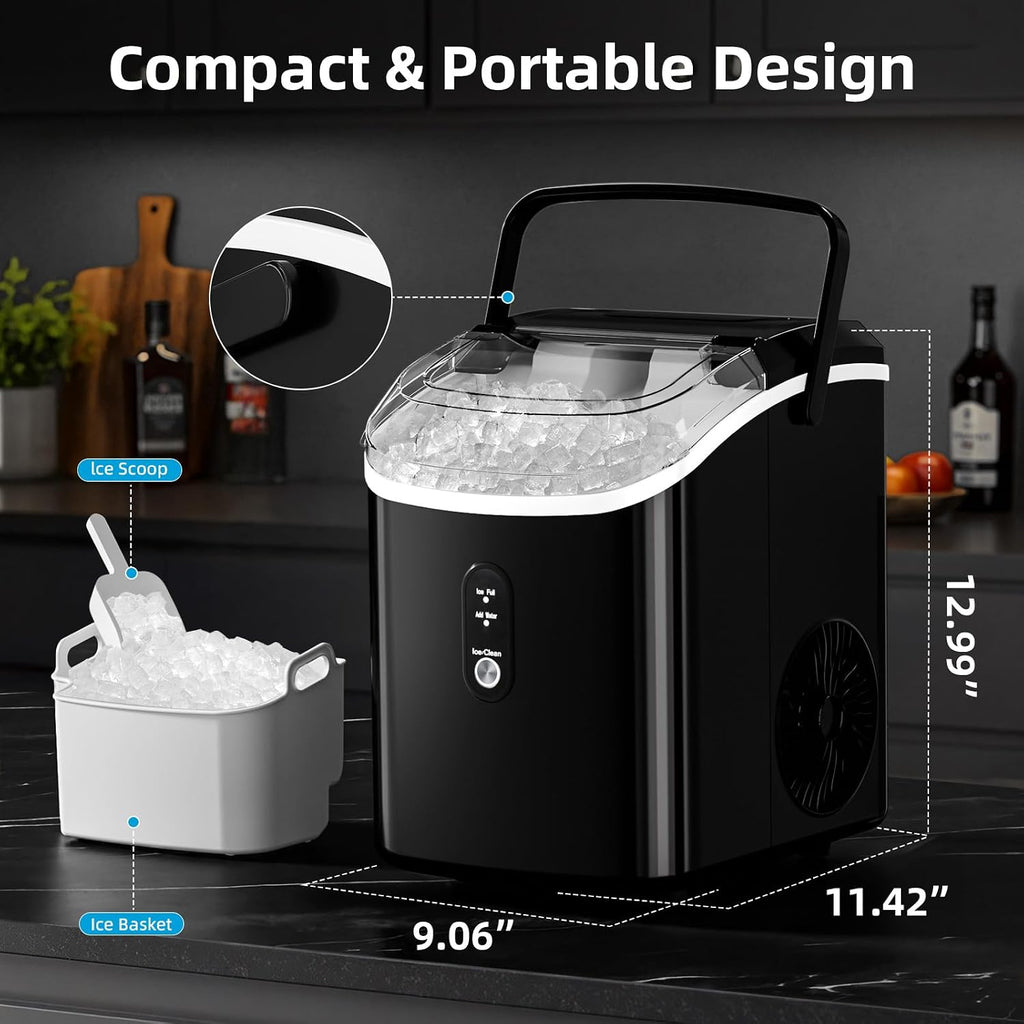 Antarctic Star Nugget Ice Maker Countertop with Soft Chewable Ice