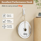 pickpiff Self Adhesive Hook, 6KG Extra Sticky and Strong, Black 4 Pack