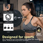 HAOYUYAN Wireless Earbuds, Sports Bluetooth Headphones, 80Hrs Playtime Ear Buds with LED Power Display, Noise Canceling Headset, IPX7 Waterproof Earphones for Workout/Running (Camel)