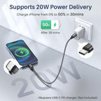 RAVIAD USB C to Lightning Cable Short 0.15M [MFi Certified] iPhone Charger