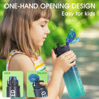 Sahara Sailor Water Bottle 1L, Leakproof Tritan Bottle with Time Marker