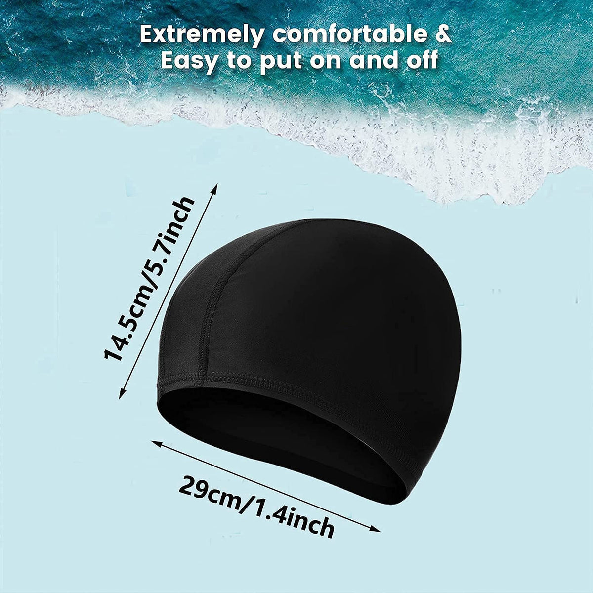 2 Swimming Caps for Kids Girls Boys Adult Light Swimming Cap Swim Hats Kid