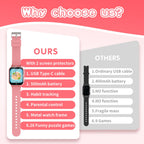 Kids Smart Watches Girls Age 5-12, 26 Games High-Resolution Touchscreen Kids Watch with Video Camera Music Player Pedometer Flashlight 12/24 hr Educational Toys Birthday Gifts for Girls Ages 6 7 8