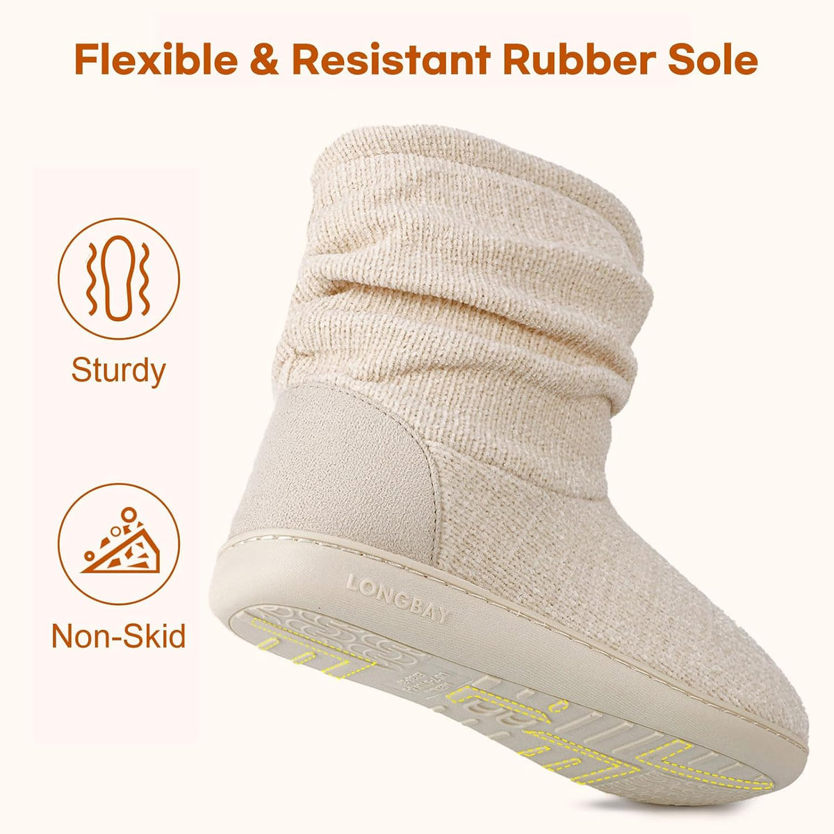 LongBay Women Slipper Boots Warm Memory Foam Indoor Outdoor House Shoe Gift