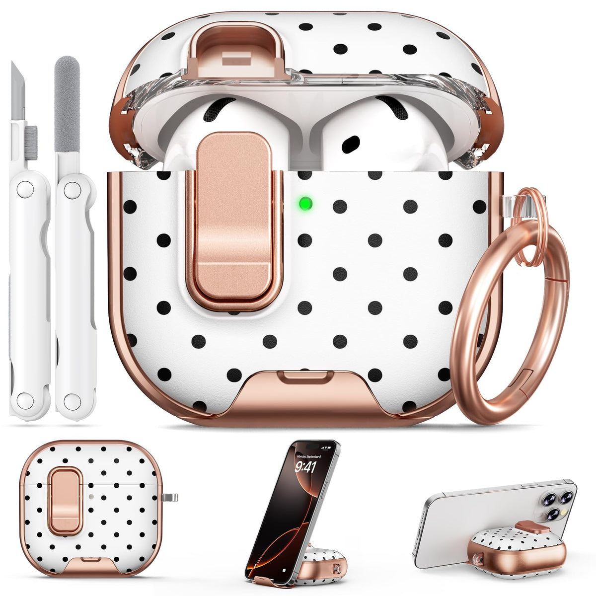 for AirPods Pro 2nd/1st Case (2023-2019)-Purple Bell Flower
