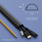 D-Line 157in Cord Cover Kit, Self-Adhesive Wire Hiders, Paintable Cable Raceway to Hide Wires on Wall, Electrical Cable Management - 10x 15.7 Lengths & 19 Accessories - 1.18" (W) x 0.59" (H) - Beige
