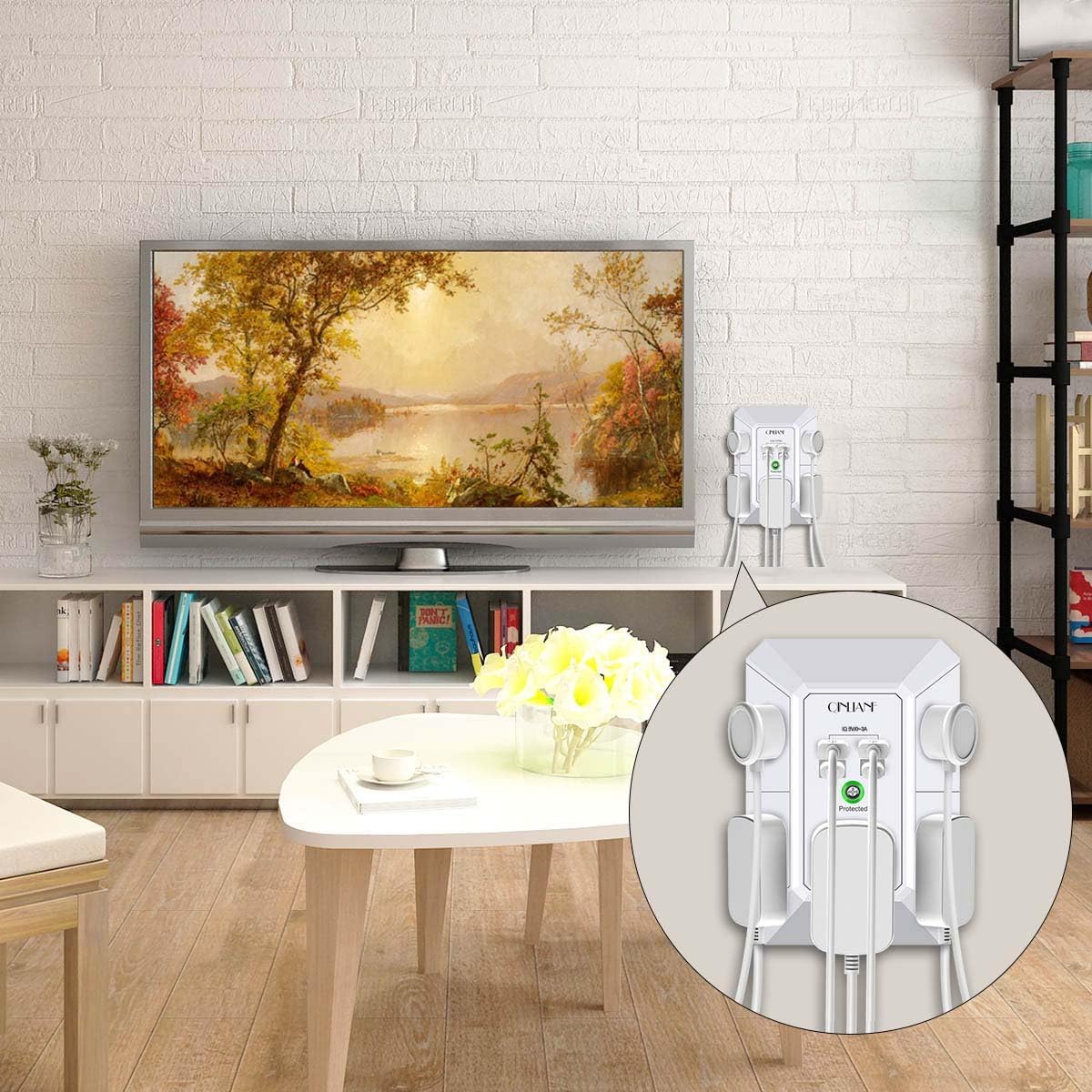 Surge Protector, QINLIANF 5 Outlet Extender with 4 USB Ports(2USB-C)