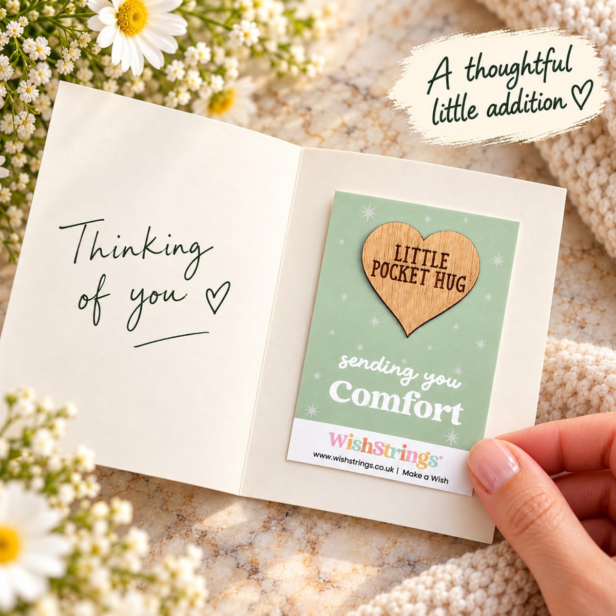 WishStrings Pocket Hug, Little Hug Gifts, Thinking of You Card
