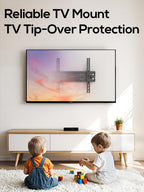 IWORKBOARD 55 65 75 85 inch Tilting TV Wall Mount for 32-90 '' TVs, Low Profile TV Mount Bracket, Safe Lock & Quick Release,Max VESA 600x400mm, 24 inch Studs,132 lbs, Fit Most 55+ 75+ 85+ 86 TVs