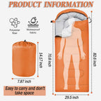 Sleeping Bag for Camping,Sleeping Bags for Adults Backpacking Waterproof,3 Seasons Adult Blanket,Small Packed Ultralight Carry Bag, Soft,Thick and Warm,for Outdoor Camping,Travel,Hiking