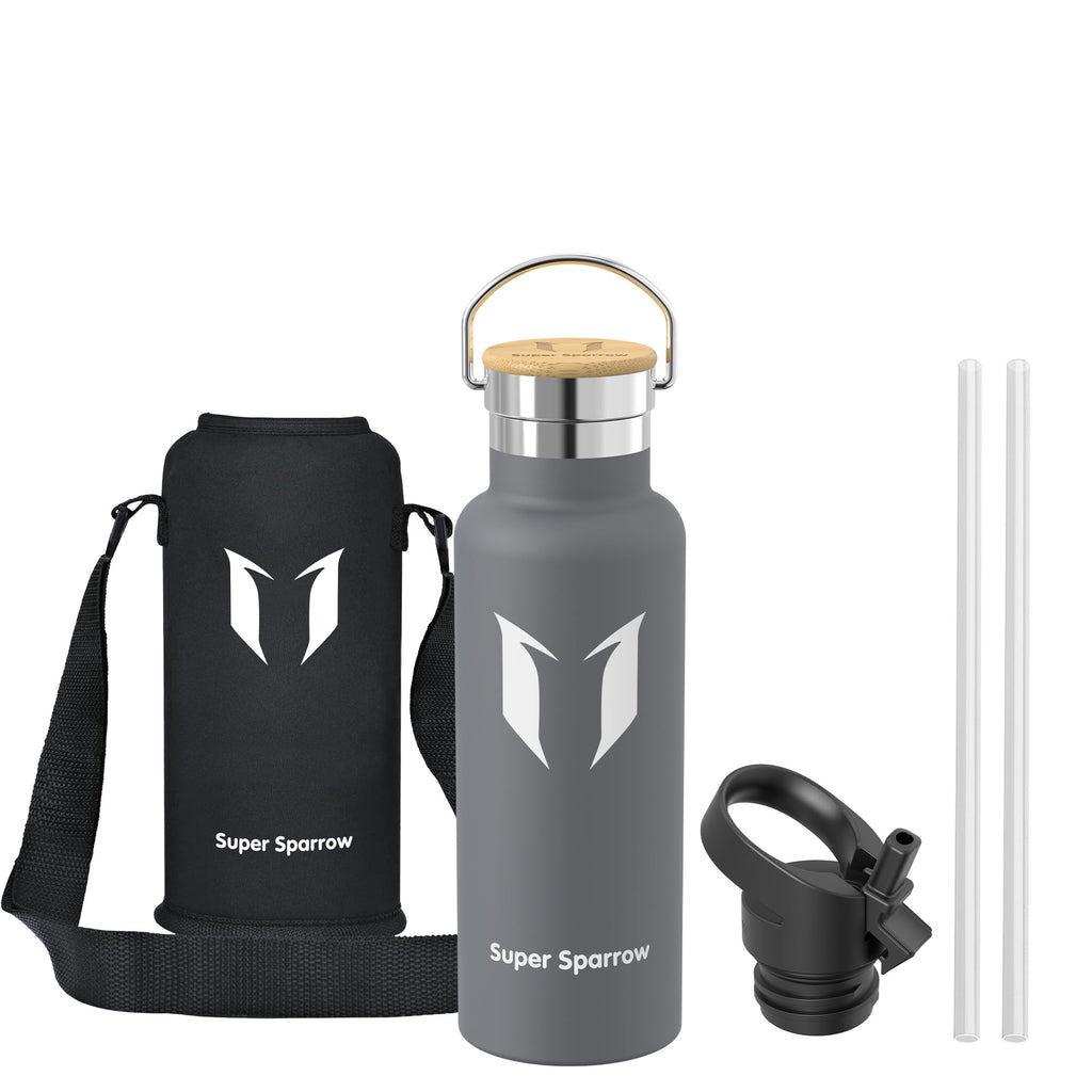 Sparrow Insulated Water Bottle W/Straw -Metal Water Bottles-500ml&750ml&1L