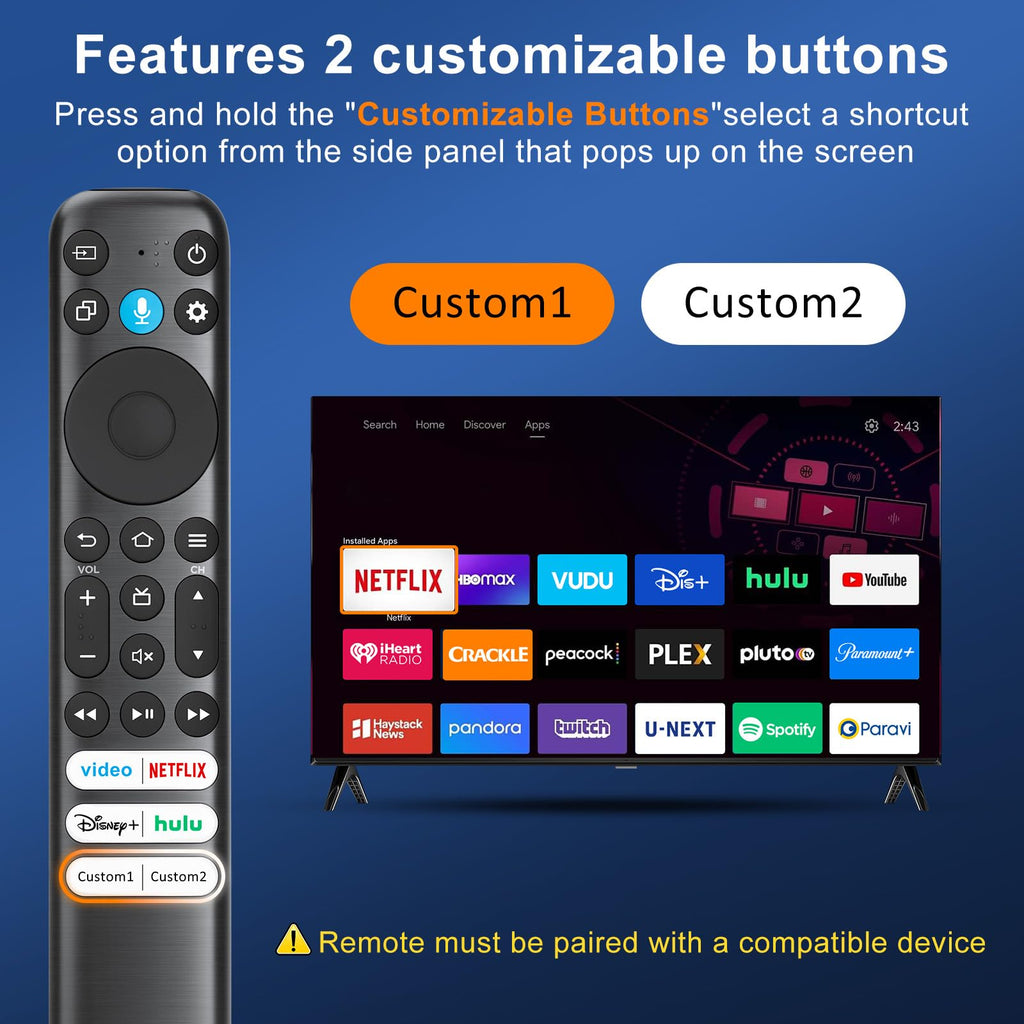 Only for TCL Google TV Remote Control Replacement, Responsive, No Setup