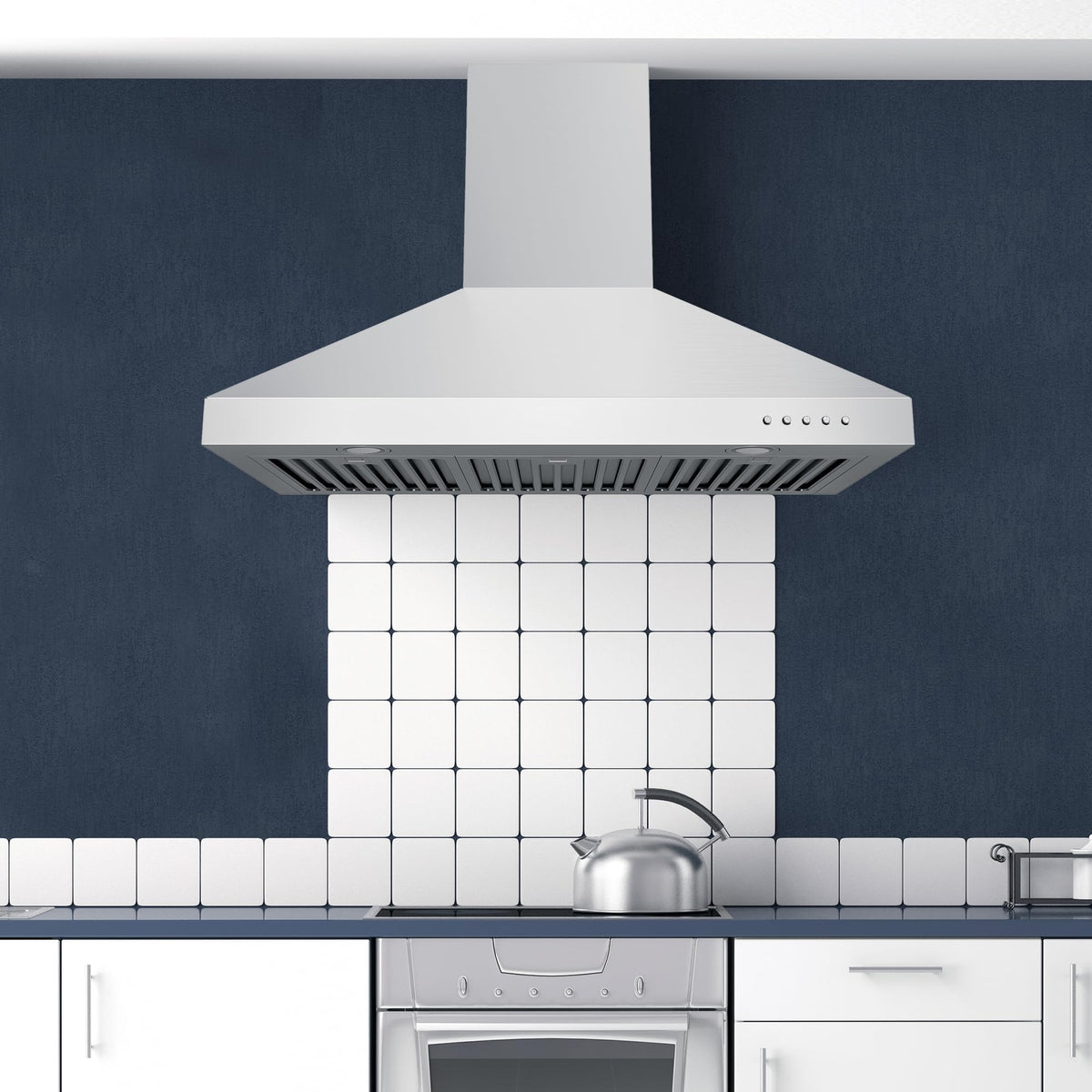 Hauslane Wall Mount Range Hood 30 Inch Convertible 350-750 CFM Low Noise