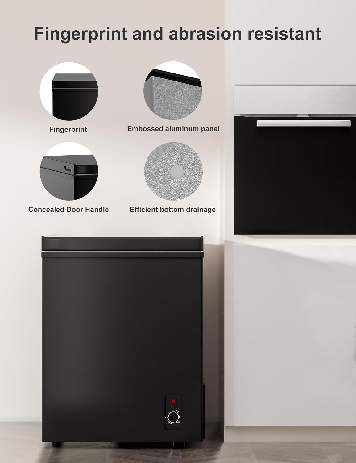 7.0 Cu Ft Chest Freezer - Energy Saving Quiet Top Open Door Mini Freezer Adjustable 6 Thermostat - Compact Small Deep Freezer w/Removable Basket and Defrost Water Drain for Home/Apartment/Garage