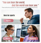 Kinglucky Clip-On Earbuds Gen 3, Open-Ear Wireless Bluetooth 6.0 Headphones with Mic, Secure Fit for Small Ears & Glasses Wearers, 50H Playtime, LED Digital Display, ENC, IPX5 Waterproof(Balck)