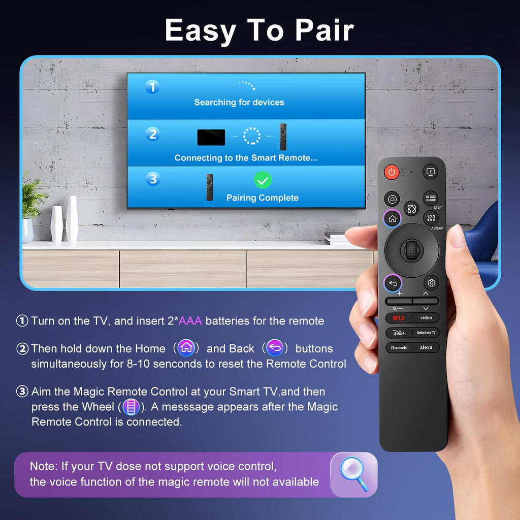 Voice Magic Remote Replacement for LG UHD OLED QNED NanoCell 4K 8K Smart TV