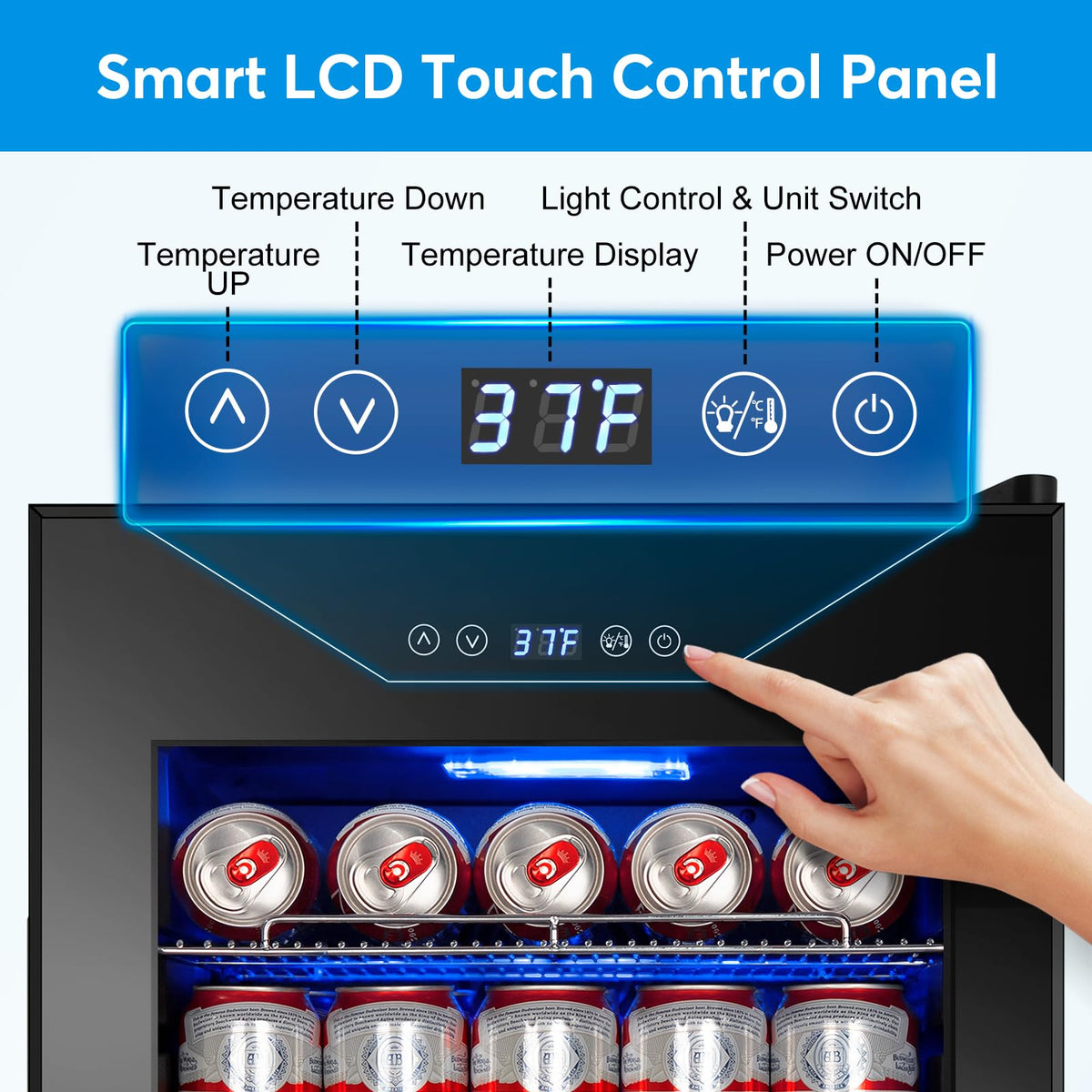 24" Dual Zone Wine and Beverage Refrigerator, Under Counter with Glass Door