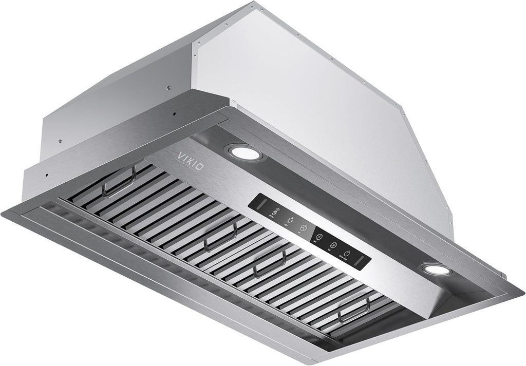 VIKIO HOME 30 Inch Range Hood Insert, 980 CFM, Dual-Intake, Gesture & Touch