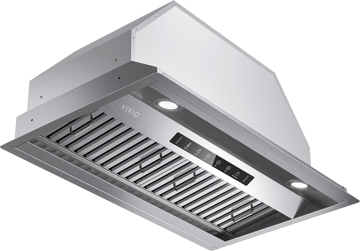 VIKIO HOME 30 Inch Range Hood Insert, 980 CFM, Dual-Intake, Gesture & Touch