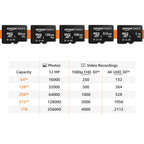 Amazon Basics microSDXC Memory Card, 64GB, A2, U3, 100MB/s Read Speed, Black, 2-Pack