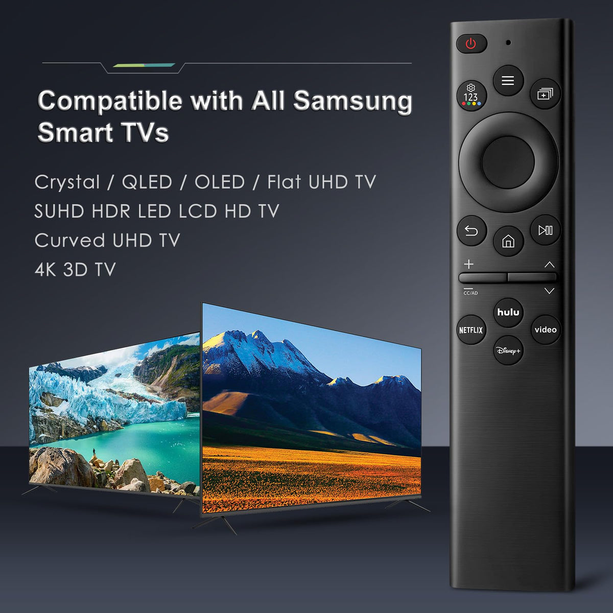 Universal Remote Replacement XRT260 for All VIZIO Smart TV Smartcast 4K P-Series V-Series D-Series M-Series XRT136 XRT140, with Buttons for Netflix Disney Prime Video Hulu (No Voice Function)