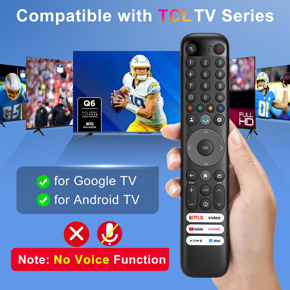 for Hisense TV Remote Control, Universal for Hisense Smart TV, Replacement