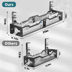 Under Desk Cable Management Tray 2 Pack, No Drill Cable Organizer With Clamp for Standing Desk, Easy to Install Cord Management System, No Damage Wire Organizer