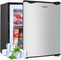 BANGSON 1.1 Cu.ft Upright Mini Freezer for Dorms Apartment, Silver