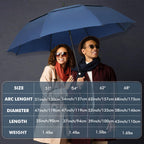 NINEMAX Large Golf Umbrella Windproof Strong 54/62/68 Inch,Extra Big Golf Umbrellas Automatic Open Double Canopy for Gents Women