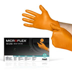 Ansell Microflex 93-732 Disposable Gloves, Black, Size XL, 100 Pcs