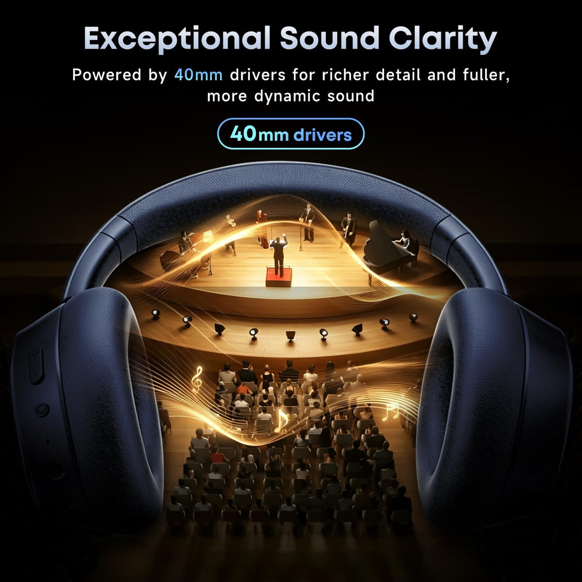 Hybrid Active Noise Cancelling Bluetooth Headphones Wireless Headphones