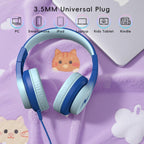 Candy Bila Wired Kids Headphones for School, Over-Ear for Boys Girls
