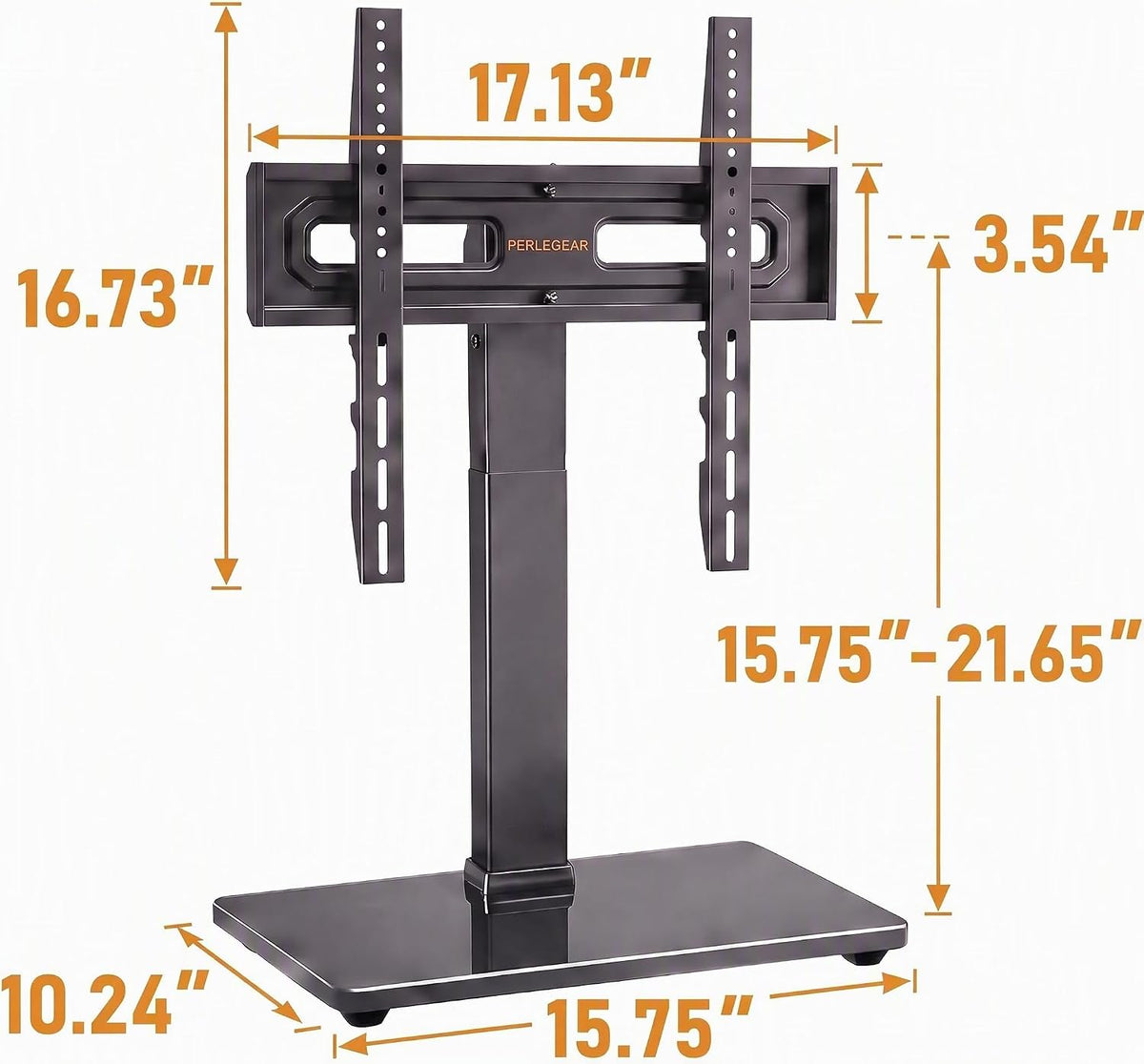 Perlegear Universal Swivel TV Stand Base for 32–70 inch TVs to 99lbs
