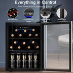 Antarctic Star Beverage Refrigerator Cooler 68 Can, Mini Fridge with Glass Door for Beer Drinks Wine,Freestanding Small Fridge with Electronic Temperature Control for Home and Bar,1.7 cu.ft