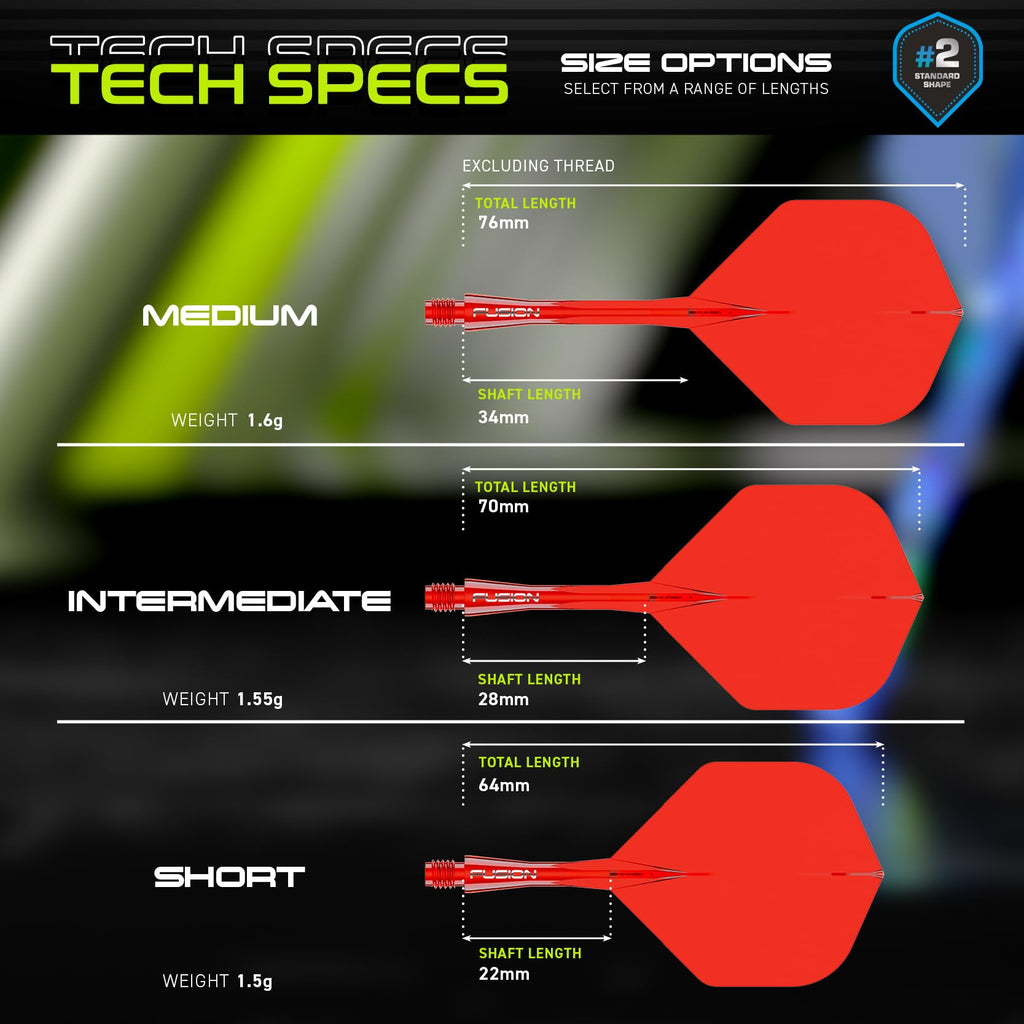 WINMAU | Fusion Integrated Dart Flights & Dart Stems | No.2