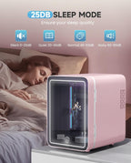 CUTIEWORLD Skincare Fridge - 4L Makeup Fridge for Refrigerating Makeup, Skincare and Food, Mini Fridge for Bedroom, Office and Car, Cooler and Warmer, Beverage Cooler, Leather Pink
