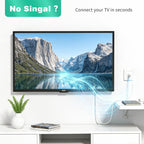 Ancable TV Aerial Cable with Coaxial Adapter 5M Black TV Ariel Lead