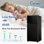 3.2 Cu.Ft Mini Fridge with Freezer, 7-Level Cooling Small Refrigerator