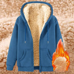 Teddy Fleece Mens Hoodies Sherpa Lined Fuzzy Jacket with Pockets Full Zip Hooded Adjustable Sweatshirts Winter Warm Jumper Coat Outwear Thermal Outfits Clothing