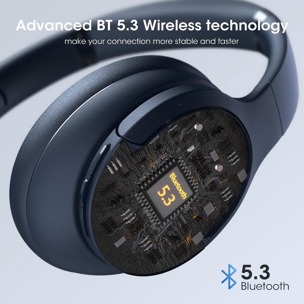 DOQAUS Bluetooth Headphones Over Ear, Headphones Wireless with 90H Playtime