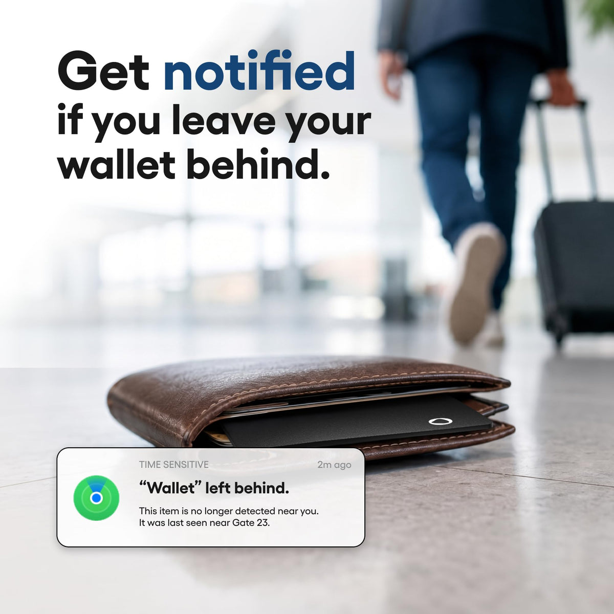 SPOTMINDERS Apple MFi Certified Wallet Tracking Card Black 4-Pack Travel Gifts for Him Works with Apple Find My Rechargeable Tracker IP68 Waterproof 0.07" Slim iPhone Item Finder for Luggage Passport