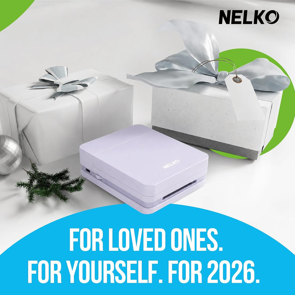Nelko PP01 Photo Printer, 2x3 Portable Photo Printer, Mini Printer, Purple
