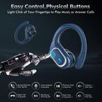 HAOYUYAN Wireless Earbuds, Sports Bluetooth Headphones, 80Hrs Playtime Ear Buds with LED Power Display, Noise Canceling Headset, IPX7 Waterproof Earphones for Workout/Running (Camel)